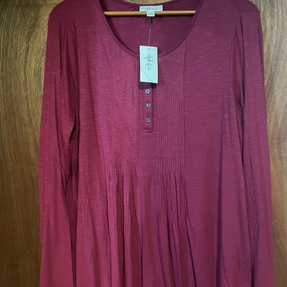 Style & Co. Tops - Plus Size 1x Plum Tart Long Sleeve Top! Comfort Fashion NWT